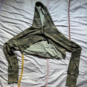 Super Cropped Camo Hoodie